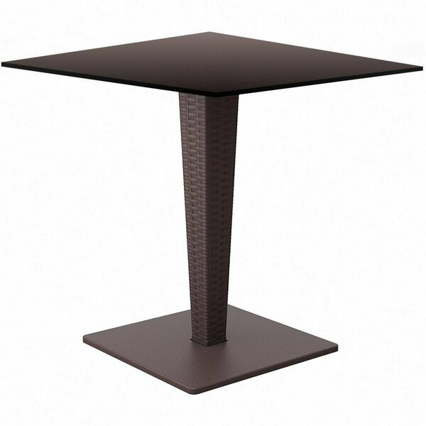 Fine-Line 24 in. Riva HPL Top Square Dining Table Brown FI2846327